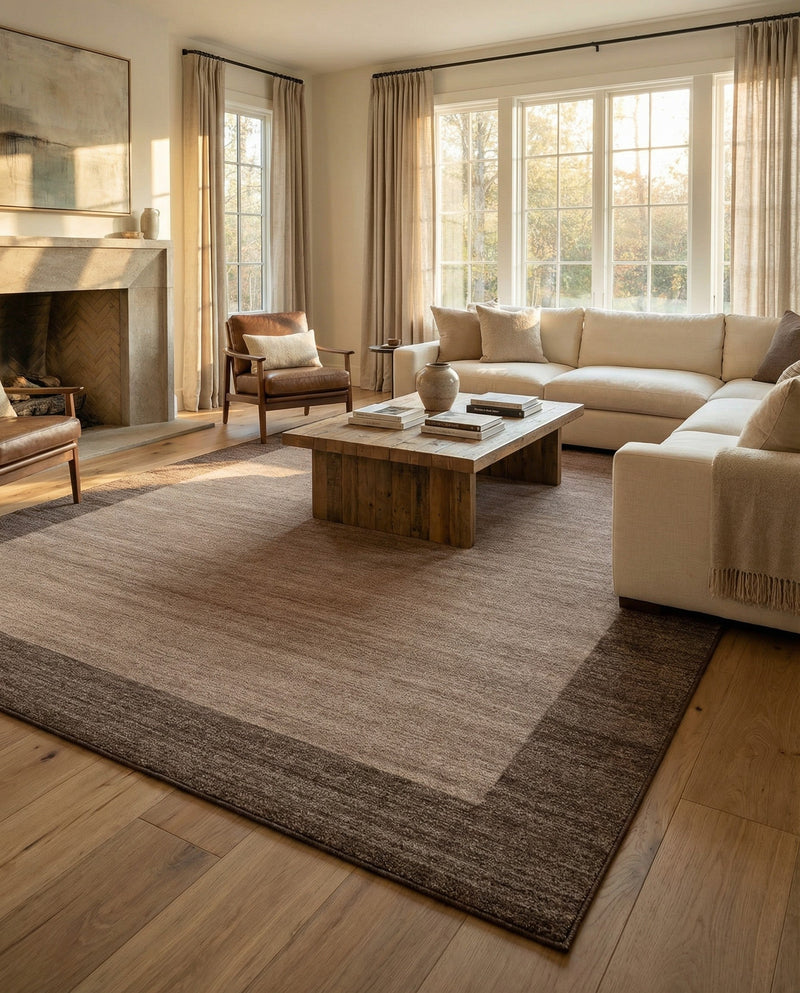 Studio Haven Collection Area Rug -  Conservatory (Light Brown) Rectangle Light Brown  lifestyle 21