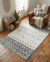 Mediterranean Lattice Collection Area Rug -  Casablanca (Ivory and Gray) Rectangle Ivory and Gray  lifestyle 13