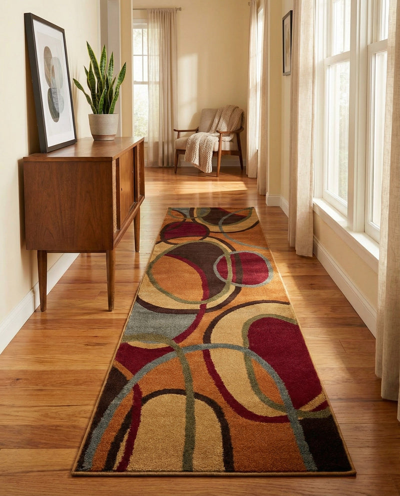 Bistro Lounge Collection Area Rug -  Macchiato Runner Multi  lifestyle 31
