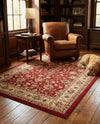 Isfahan Elegance Collection Area Rug - Naghsh-e Jahan (Burgundy) Rectangle Burgundy  lifestyle 44