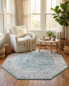 Adriana Terrace Collection Area Rug - Capri (Aqua) Octagon Aqua  lifestyle 18