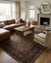 Horizon Collection Area Rug -  Apex (Brown) Rectangle Brown  lifestyle 16