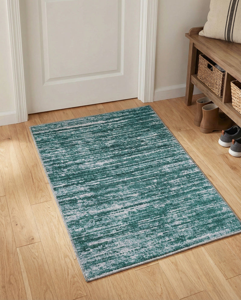 Sahara Essence Collection Area Rug - Oasis (Teal) Rectangle Teal  lifestyle 5