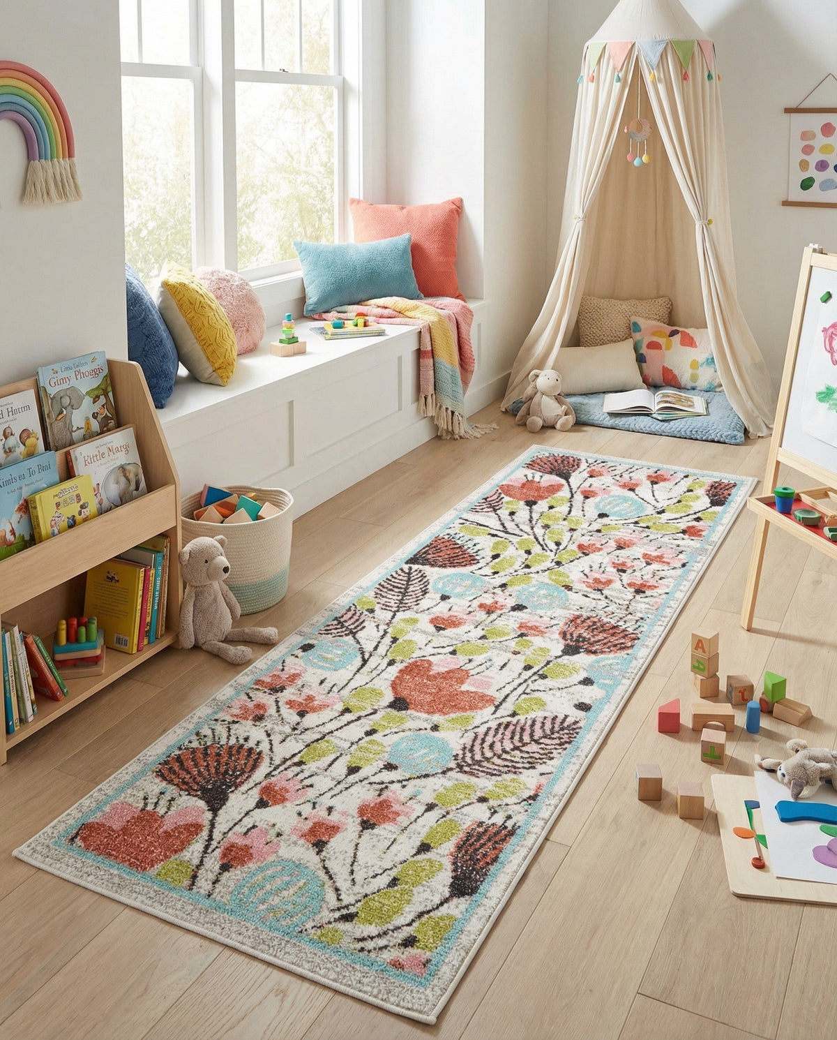 Wonder Tykes Collection Area Rug -  Fantasy Runner Ivory  lifestyle 62