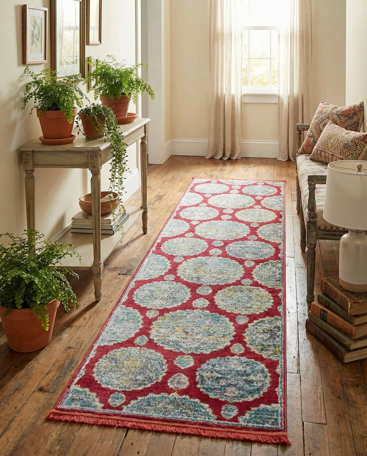 Arcadia Rugs Collection Area Rug -  Atlantis (Red) Runner Red  lifestyle 79