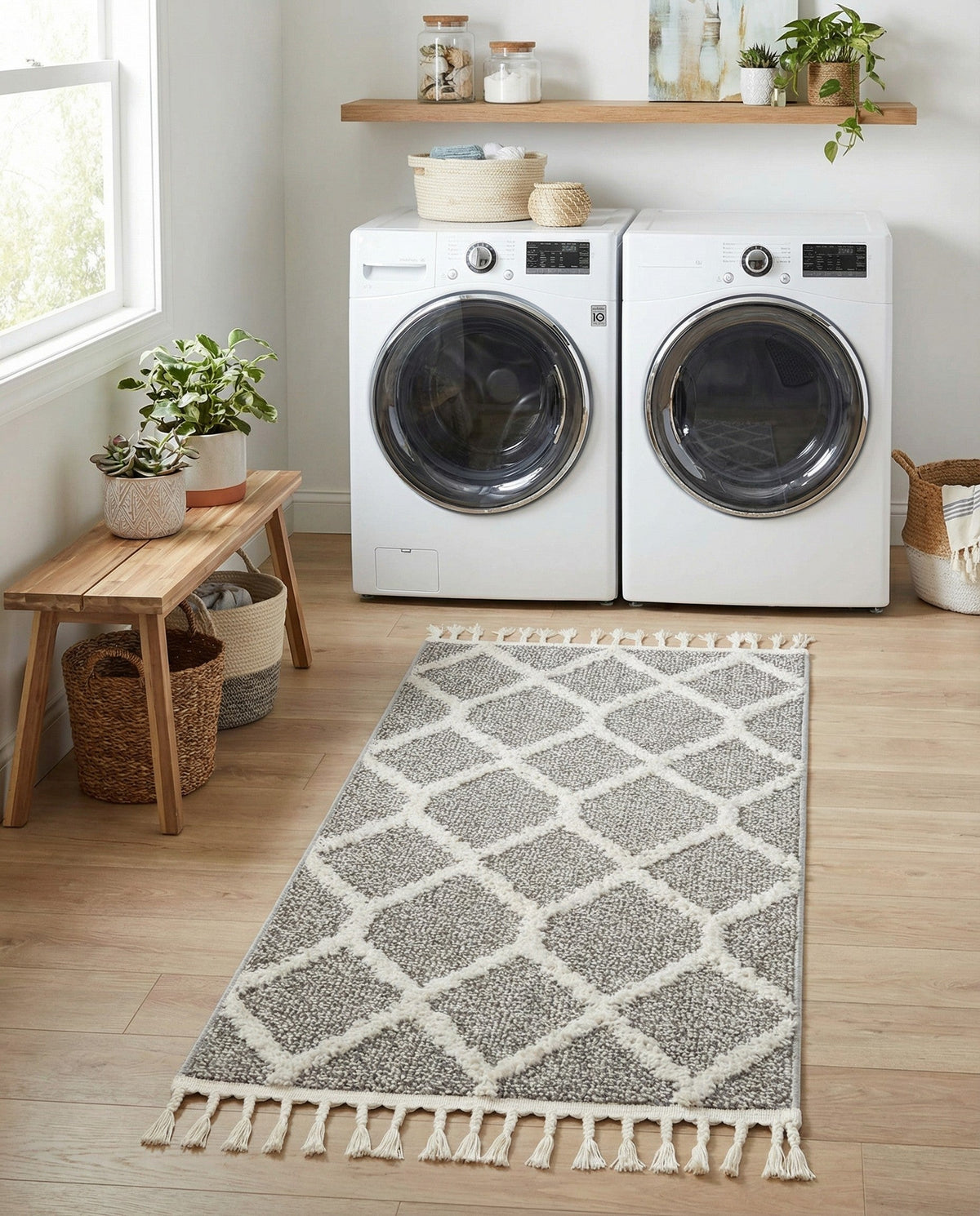 Sahara Chic Collection Area Rug -  Tuareg Runner Gray  lifestyle 153