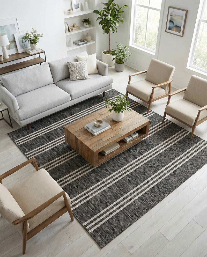 Urban Oasis Rugs Collection Area Rug -  District (Charcoal) Square Charcoal  lifestyle 21