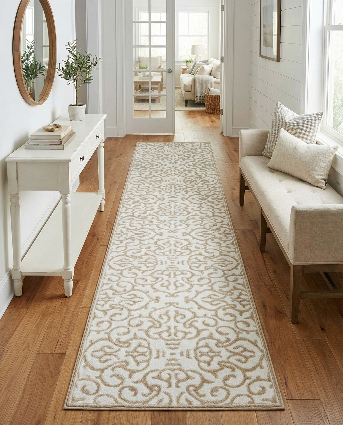Andes Summit Collection Area Rug -  Pichincha Runner Snow White  lifestyle 90