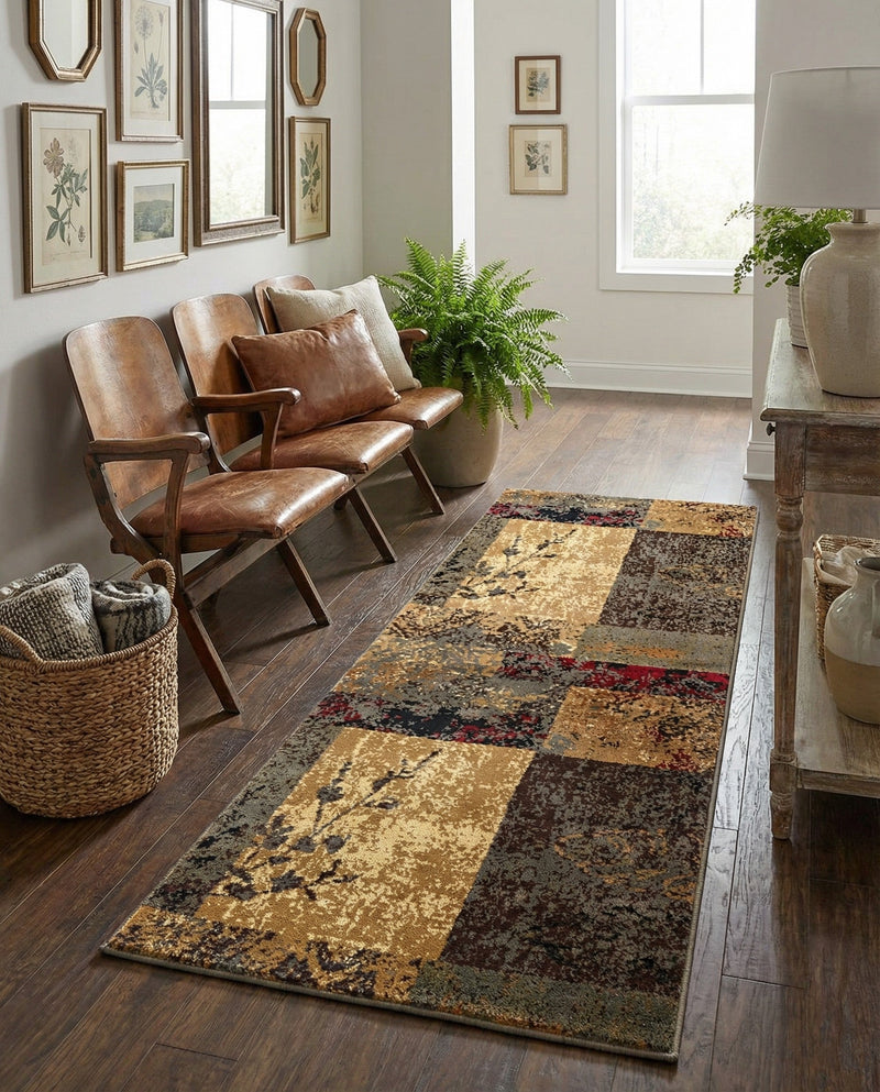 Bistro Lounge Collection Area Rug -  Lungo Runner Beige  lifestyle 69