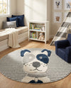 Wonder Tykes Collection Area Rug -  Magicgrove Round Blue and Gray  lifestyle 53