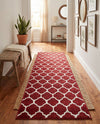 Lattice Gardens Collection Area Rug -  Bloomfield (Dark Terracotta) Runner Dark Terracotta  lifestyle 61