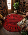 Samarkand Elegance Collection Area Rug -  Ark Round Red  lifestyle 72