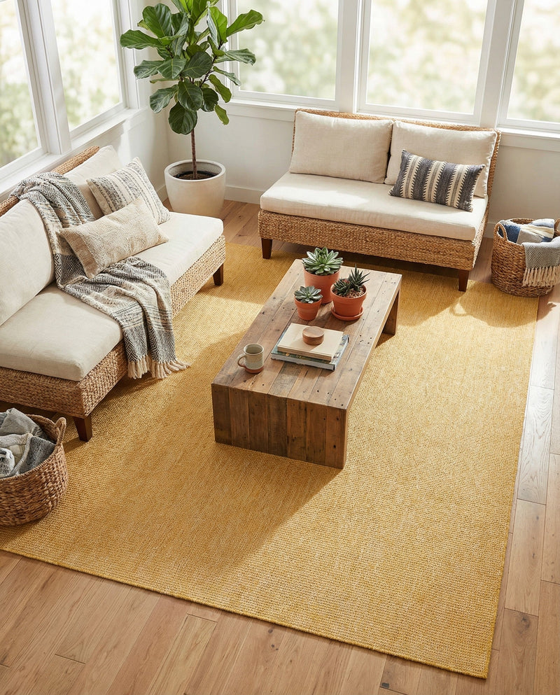 Seaside Serenity Collection Area Rug - Veranda (Corn Harvest Yellow) Rectangle Corn Harvest Yellow  lifestyle 33