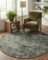 Sahara Essence Collection Area Rug - Oasis (Green) Round Green  lifestyle 79