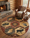 Frontier Trails Collection Area Rug -  Mesa Round Multi  lifestyle 70