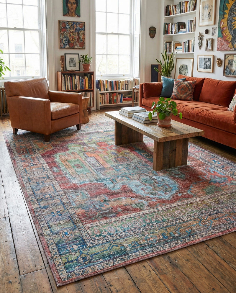 Zahara Oasis Collection Area Rug - Sahara Rectangle Multi  lifestyle 32