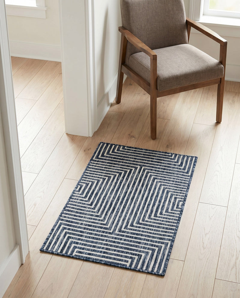 Urban Terrace Collection Area Rug -  Astoria (Blue) Rectangle Blue  lifestyle 11