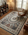 Persian Elegance Collection Area Rug -  Hamedan (Navy Blue) Rectangle Navy Blue  lifestyle 9