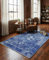 Heritage Elegance Collection Area Rug -  Windsor (Navy Blue) Rectangle Navy Blue  lifestyle 7