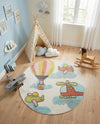 Wonder Tykes Collection Area Rug -  Splatter Round Multi  lifestyle 45