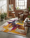 Marrakesh Elegance Collection Area Rug -  Riad Rectangle Beige  lifestyle 4