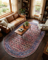 Zahara Oasis Collection Area Rug -  Meknes Oval Antique Pink  lifestyle 75