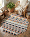 Marrakech Mosaic Collection Area Rug - Casablanca Octagon Ivory  lifestyle 40