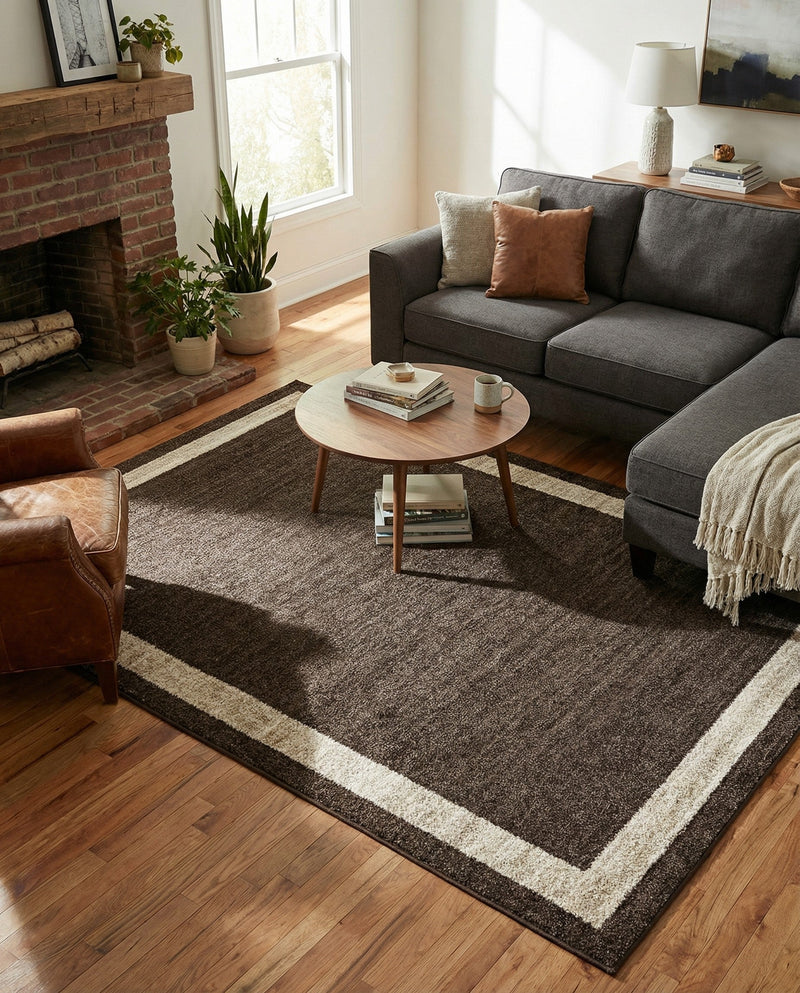 Studio Haven Collection Area Rug -  Alcove (Brown) Rectangle Brown  lifestyle 10