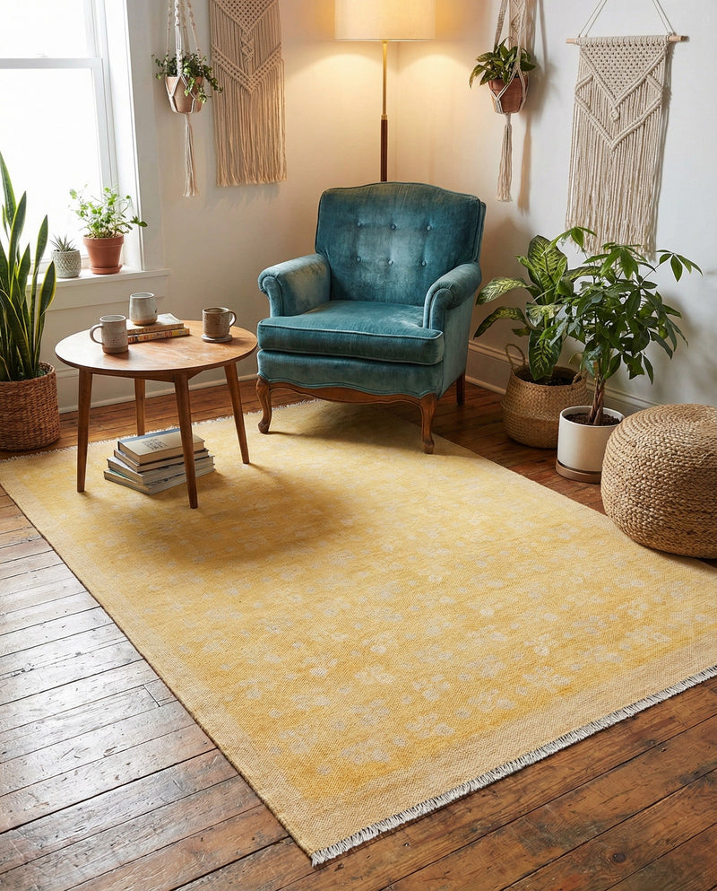 Bazaar Chic Collection Area Rug - Marrakech Rectangle Yellow  lifestyle 5