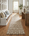 Berber Lattice Shag Collection Area Rug - Atlas (Light Brown) Runner Light Brown  lifestyle 66
