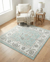 Adriana Terrace Collection Area Rug -  Positano (Aqua) Square Aqua  lifestyle 60