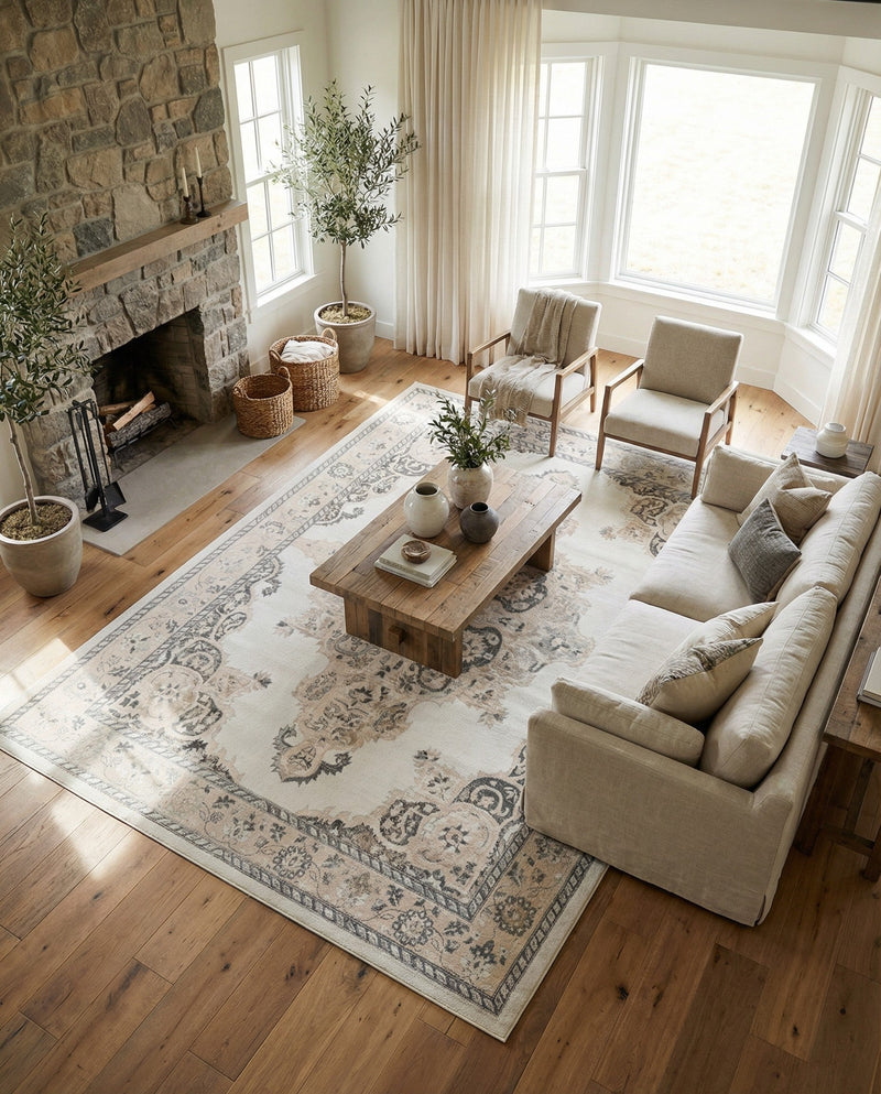 Beverly Grove Collection Area Rug -  Fairfax (Ivory) Rectangle Ivory  lifestyle 21