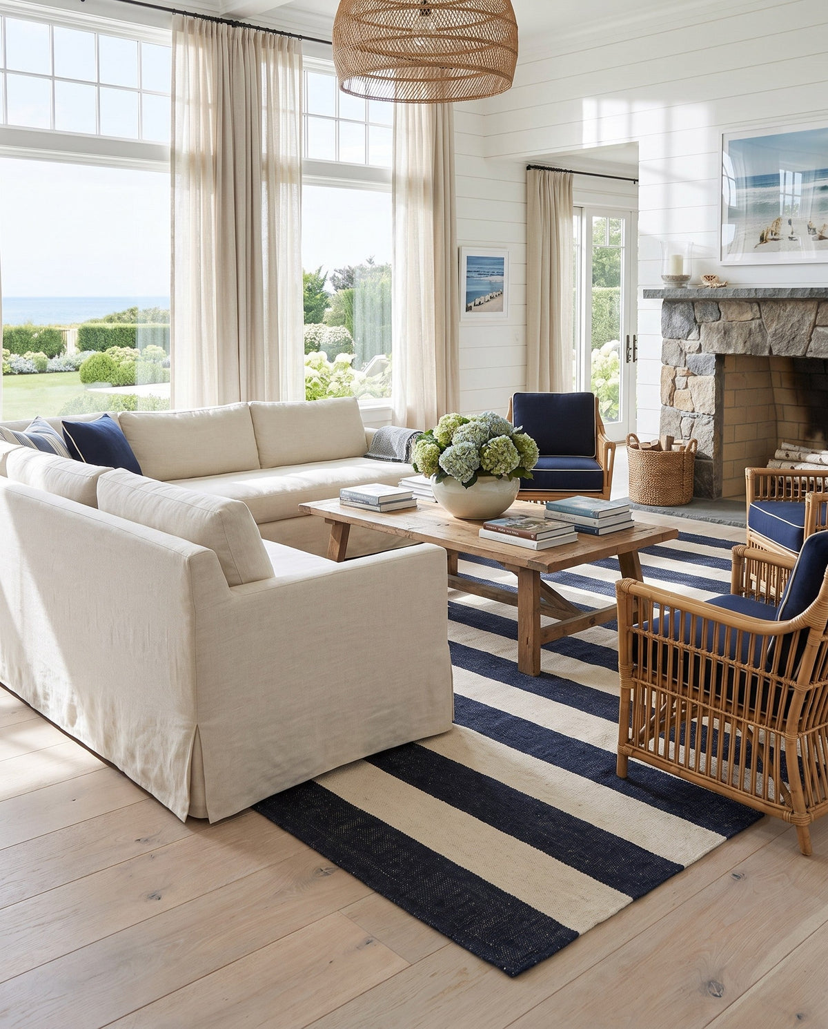 Martha's Vineyard Blueprints Collection Area Rug - Edgartown Rectangle Nautical Navy  lifestyle 71