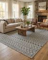 Savannah Pergola Collection Area Rug -  Pergola (Gray) Square Gray  lifestyle 70