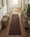 Plush Oasis Collection Area Rug - Serenity (Chocolate Brown) Runner Chocolate Brown  lifestyle 75