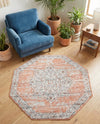 Mykonos Manor Collection Area Rug -  Tinos (Salmon Pink) Octagon Salmon Pink  lifestyle 61