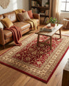 Jaipur Elegance Collection Area Rug -  Nahargarh (Red) Rectangle Red  lifestyle 9