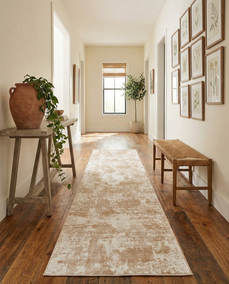 Luminara Sands Collection Area Rug - Elysium (Sand) Runner Sand  lifestyle 65