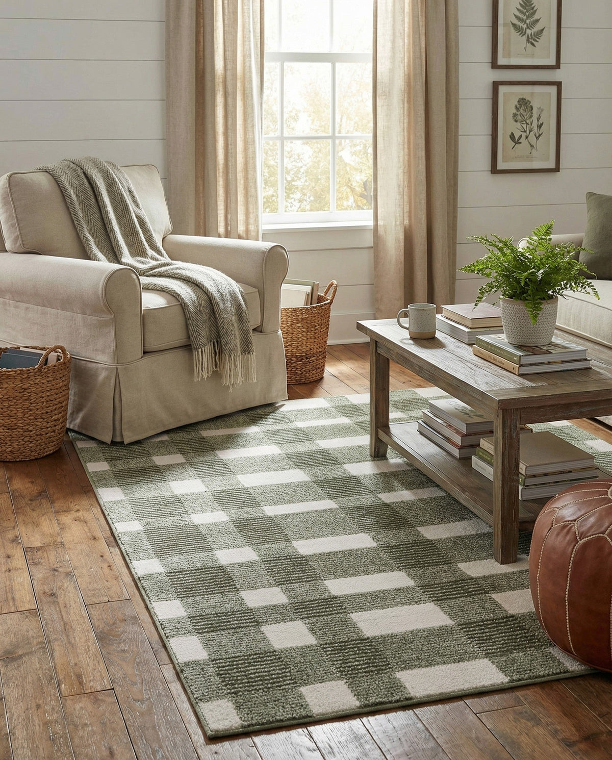 Haven Tapestry Collection Area Rug -  SereneCove Rectangle Vintage Army Green  lifestyle 13
