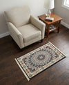 Persian Elegance Collection Area Rug -  Hamedan (Navy Blue) Rectangle Navy Blue  lifestyle 30
