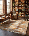Sienna Collection Area Rug -  Veneto Rectangle Caramel and Ivory  lifestyle 45