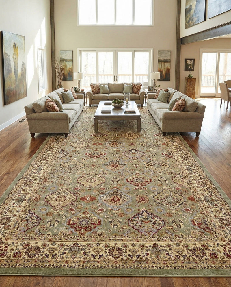 Jaipur Elegance Collection Area Rug -  Sawai Rectangle Light Green  lifestyle 11