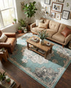 Beverly Grove Collection Area Rug - Melrose (Aqua) Rectangle Aqua  lifestyle 25