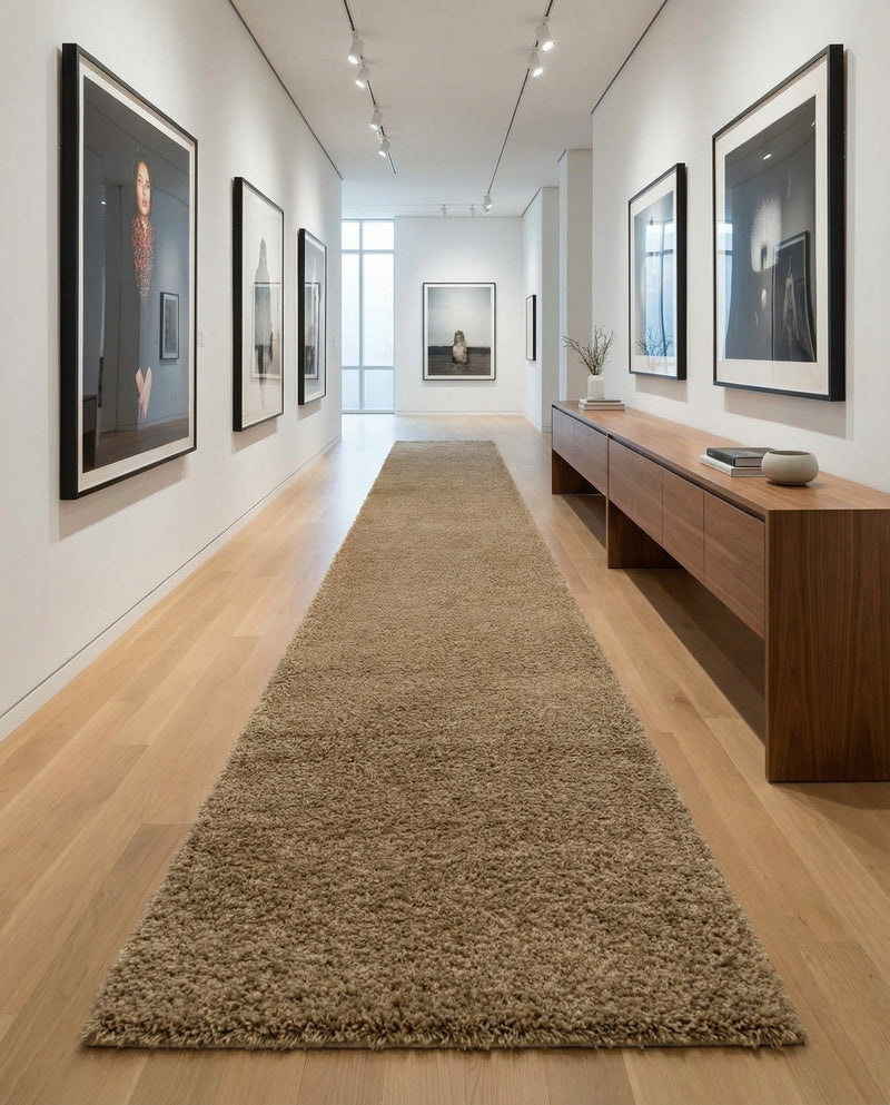 Plush Oasis Collection Area Rug - Serenity (Sandy Brown) Runner Sandy Brown  lifestyle 79