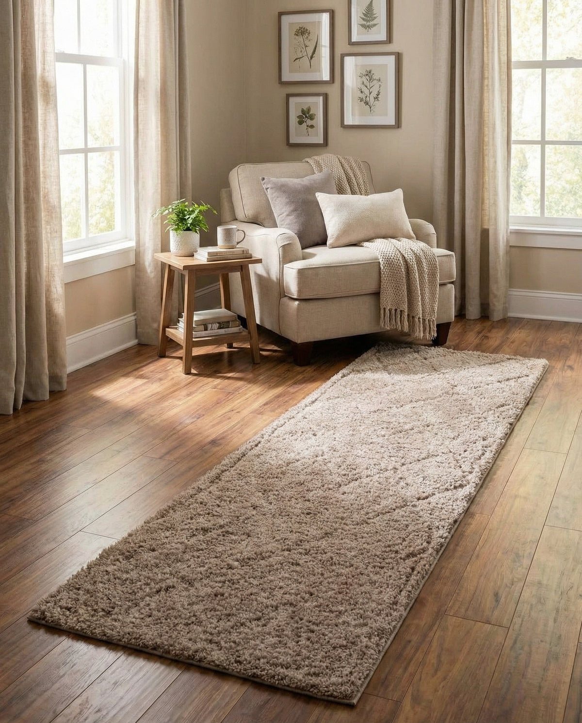 Trellis Haven Collection Area Rug - Havenwood Runner Beige  lifestyle 160