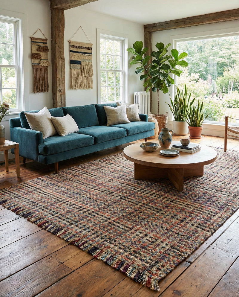 Savannah Jute Collection Area Rug - Malibu Rectangle Multi  lifestyle 8