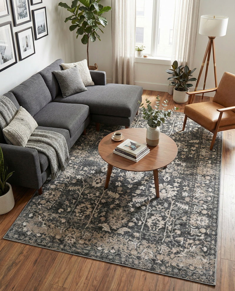 Cascade Range Collection Area Rug -  Shasta (Gray) Rectangle Gray  lifestyle 24