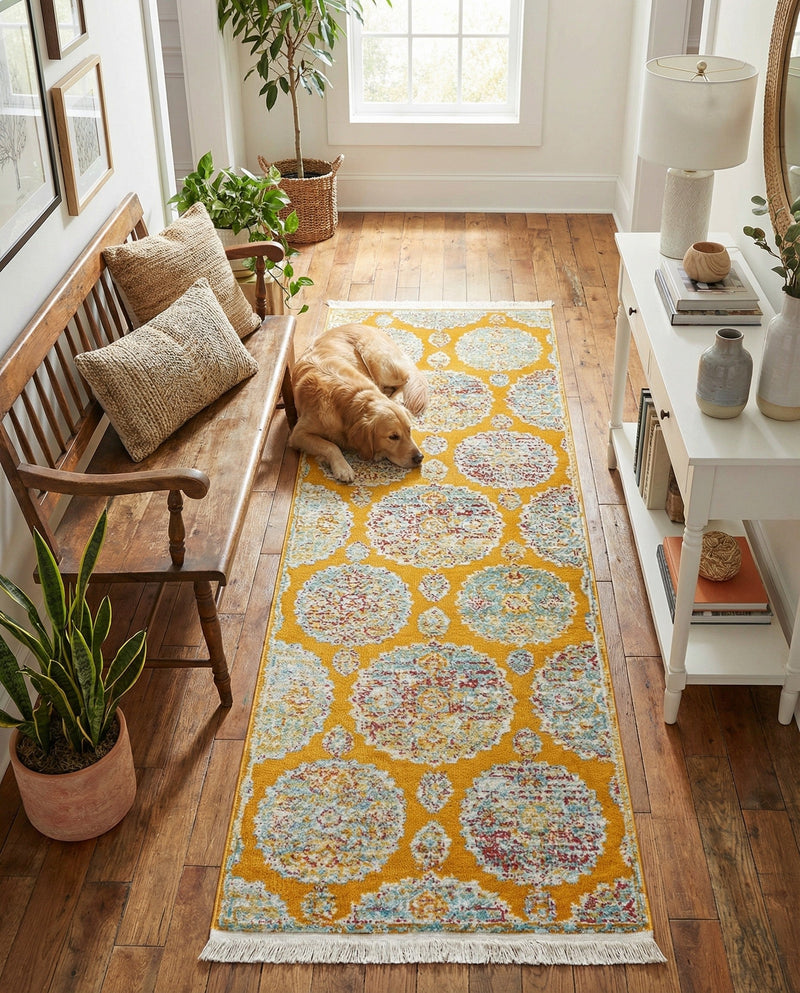 Arcadia Rugs Collection Area Rug -  Atlantis (Orange) Runner Orange  lifestyle 78