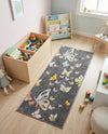 Wonder Tykes Collection Area Rug -  Carnival Runner Charcoal Gray  lifestyle 50