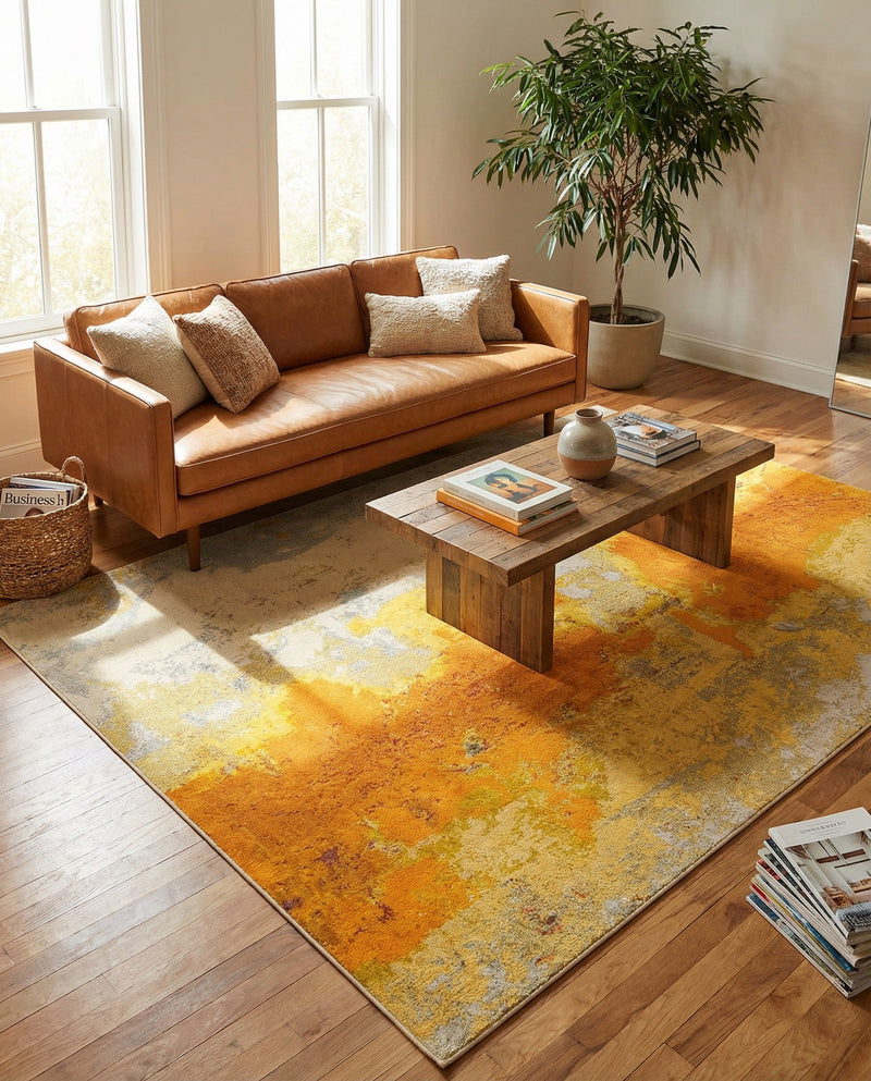 Marrakesh Elegance Collection Area Rug -  Tarfaya Rectangle Yellow  lifestyle 5